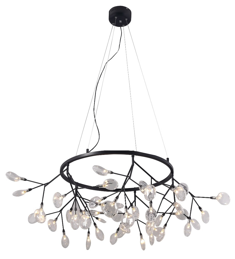 светильник подвесной crystal lux evita sp45 d black/transparent crystal lux 1690/245d, доставка по Казахстану 