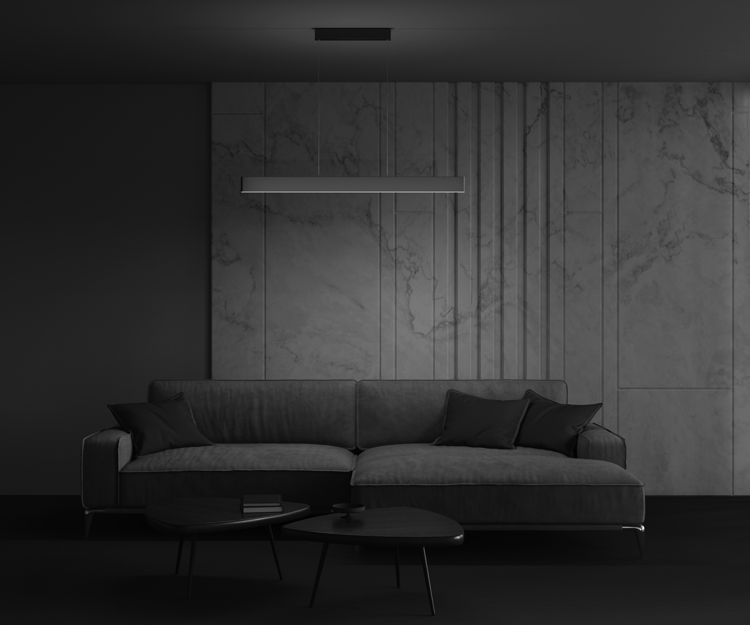 Картинка Подвесной светодиодный светильник Maytoni Step P010PL-L30G4K