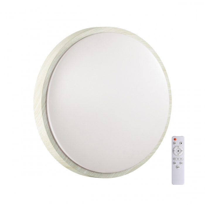 7628/EL PALE SN 027 Светильник пластик/белый/беленый под дерево LED 72Вт c ДУ 3000-4200-6300К  D500  IP43 LOSTA