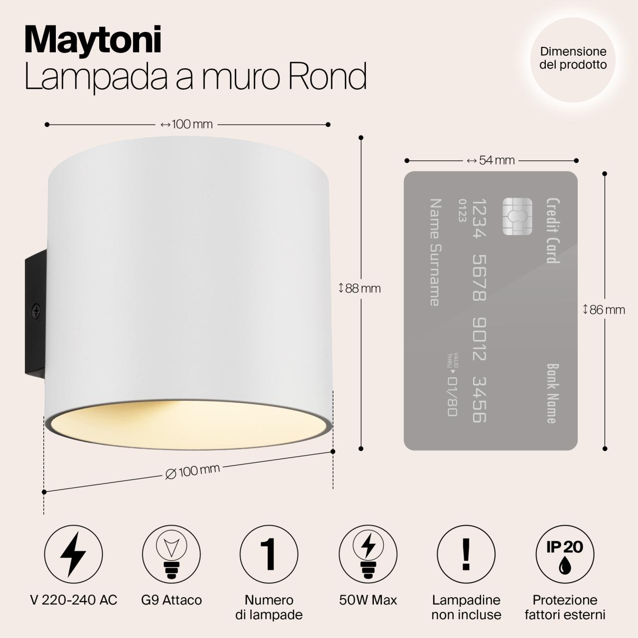 Дополнительная картинка Бра Maytoni Rond C066WL-01W