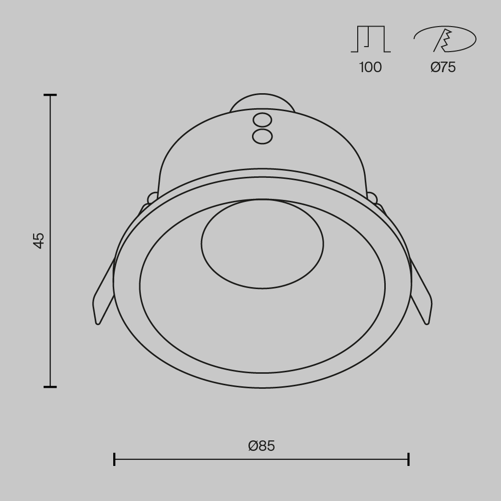 Картинка Встраиваемый светильник Maytoni Zoom DL032-2-01W