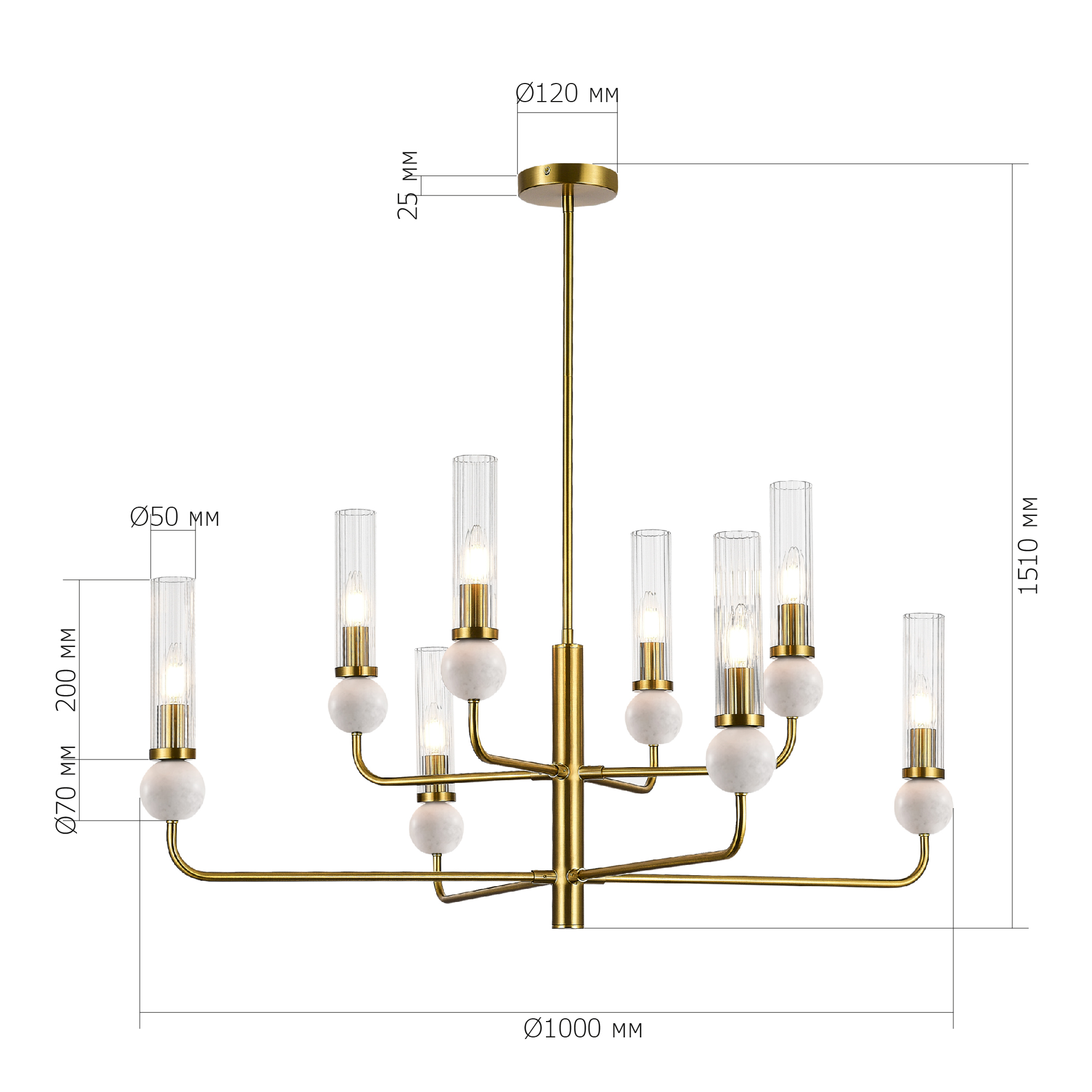 Дополнительная картинка SL1244.303.08 Люстра ST-Luce MEDEA