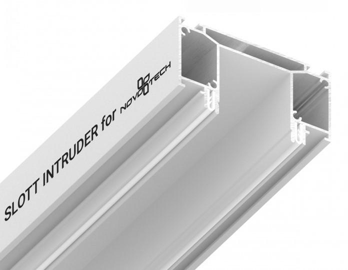 Картинка 135190 NT23 000 белый Интрудер (профиль) для встраивания трёхфазного трека в натяжной потолок, длина