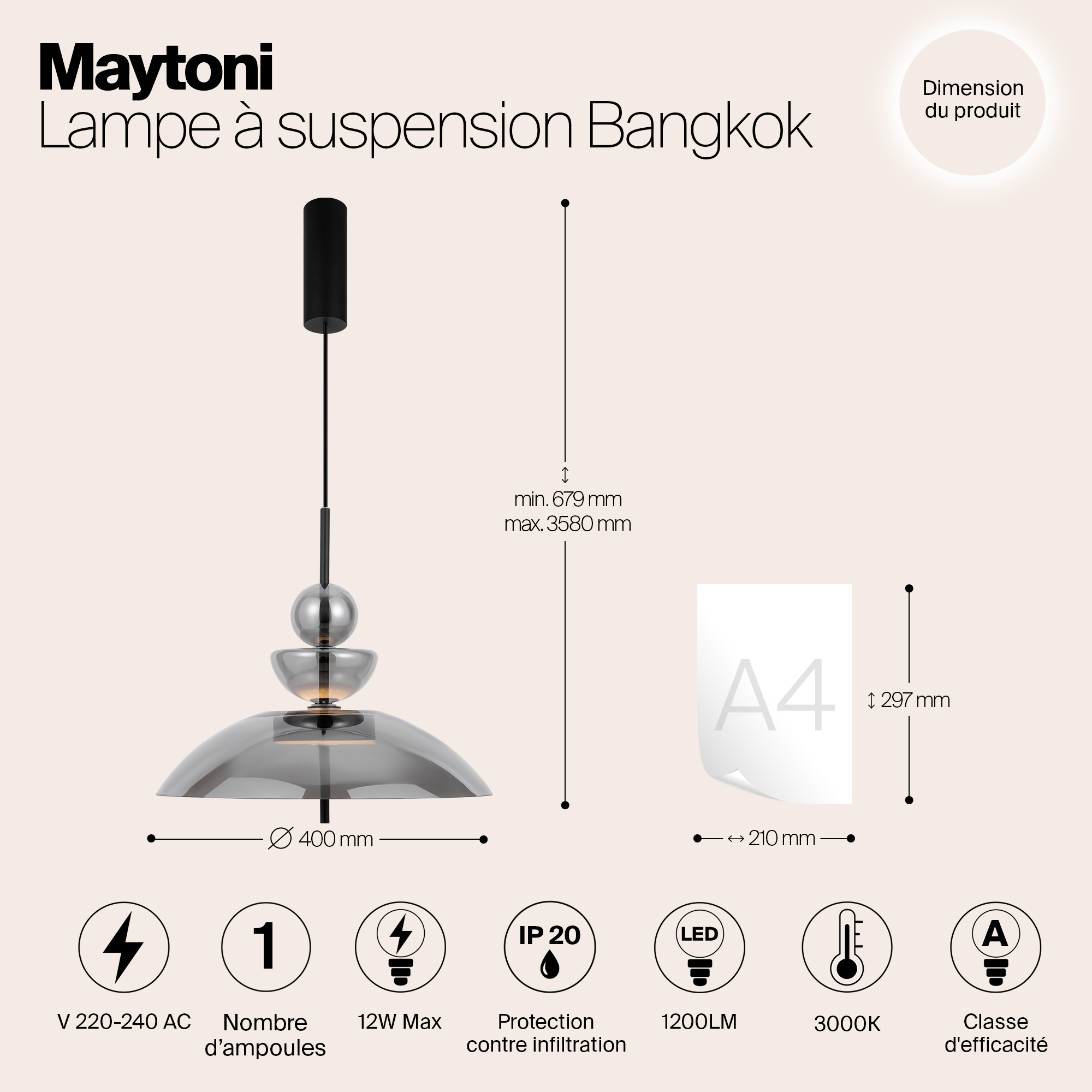 Картинка Подвесной светильник Maytoni MOD185PL-L6B3K6