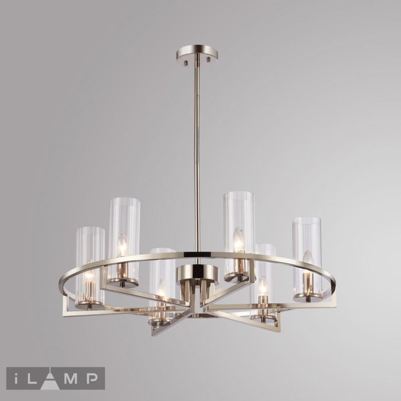 люстра подвесная ilamp evolution 6806-6 nic, доставка по Казахстану 