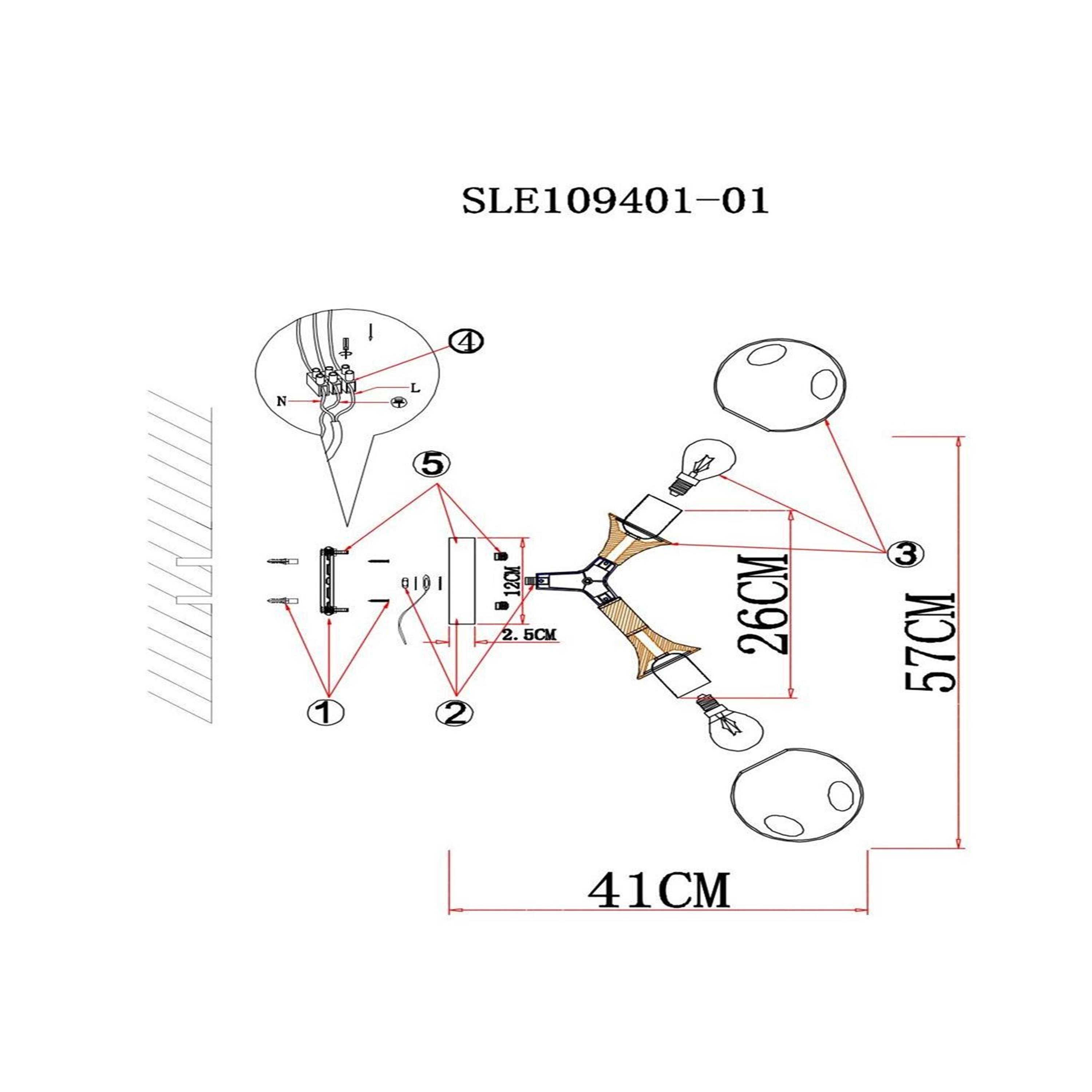 Дополнительная картинка Бра Evoluce Raquel SLE109401-01