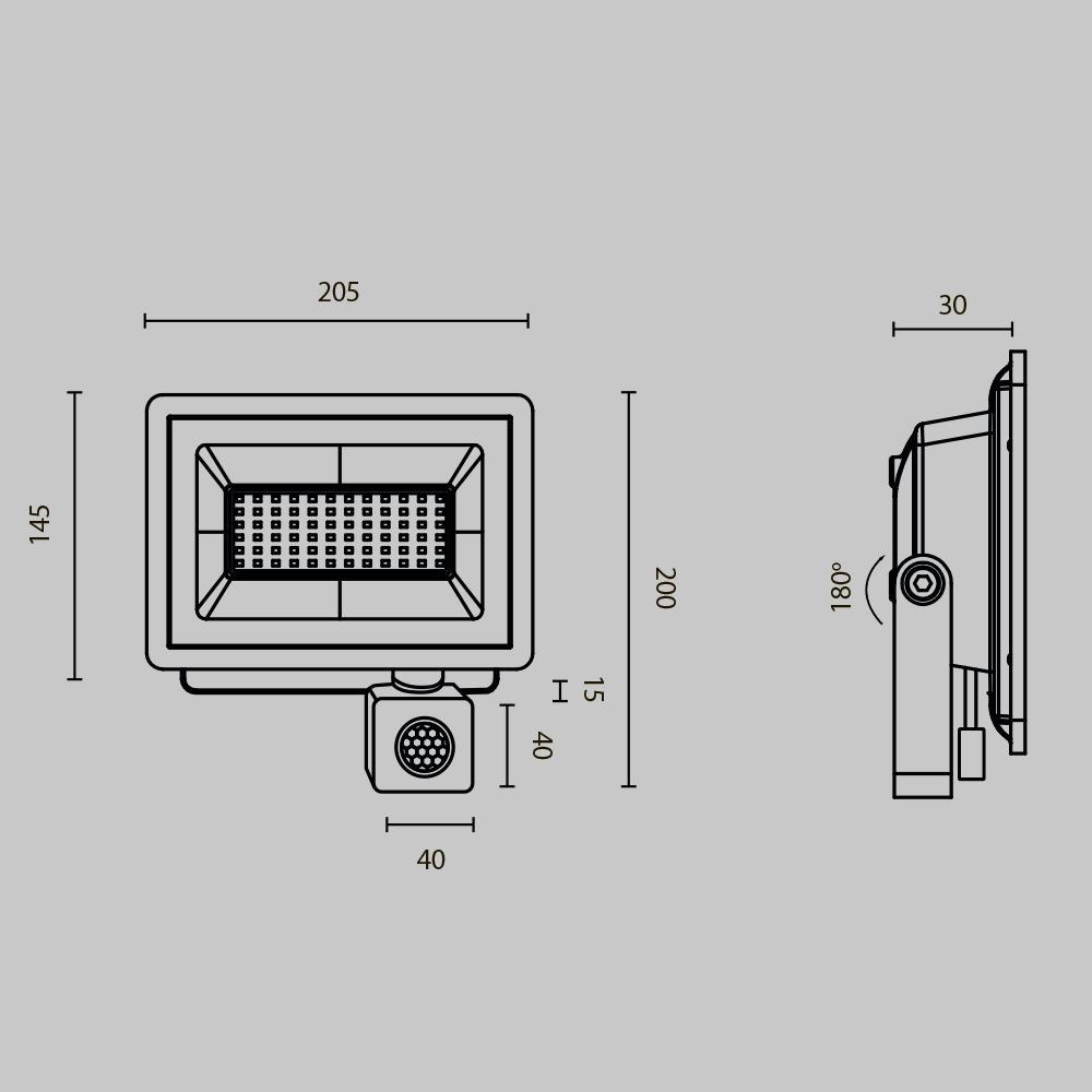 Дополнительная картинка Прожектор Outdoor FL001-L50B4KSR