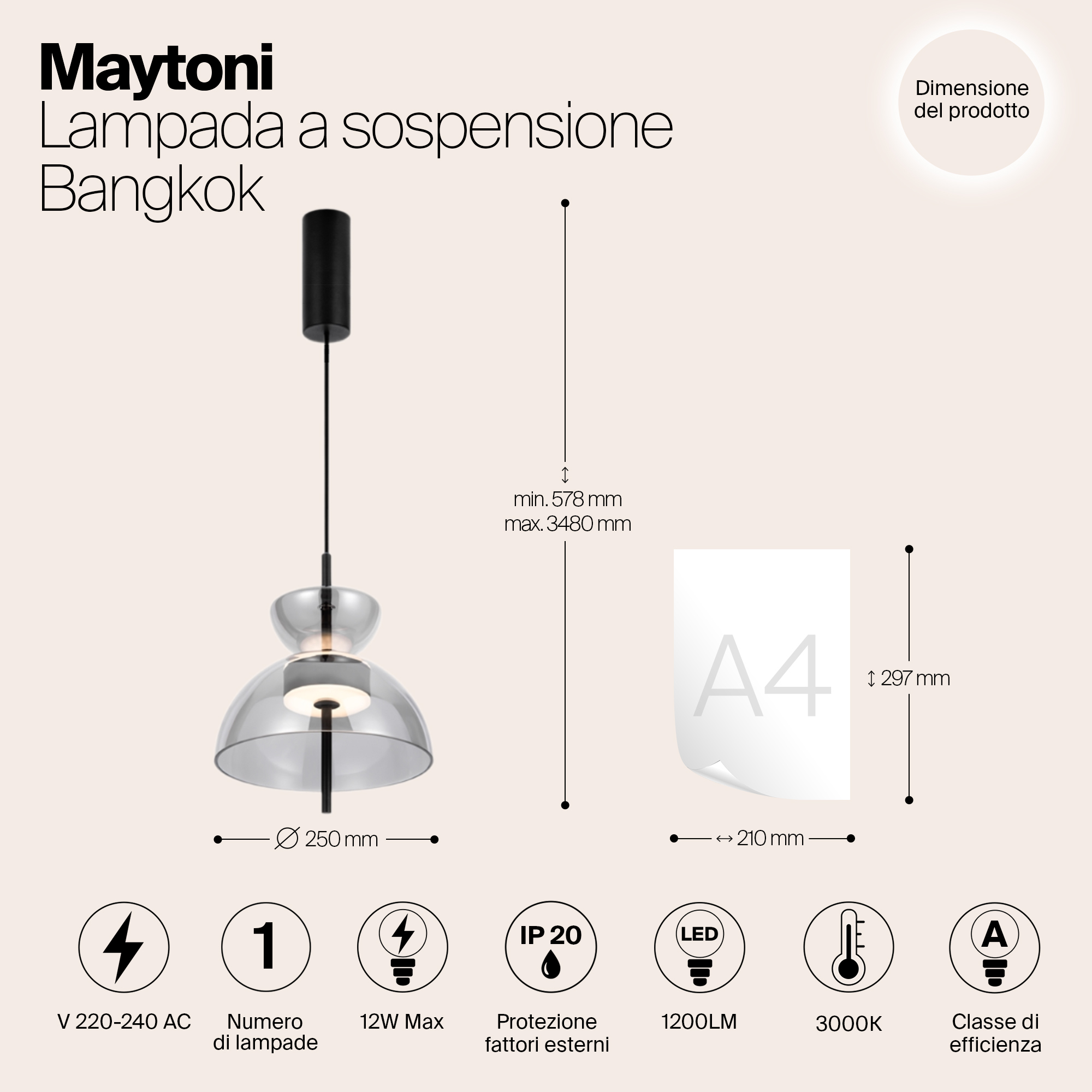 Подвесной светильник Maytoni MOD185PL-L6B3K5 — фото 12