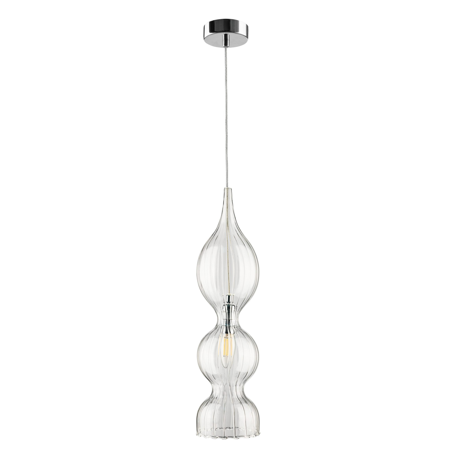 Картинка Светильник подвесной Crystal Lux IRIS SP1 B TRANSPARENT Crystal Lux 2075/201