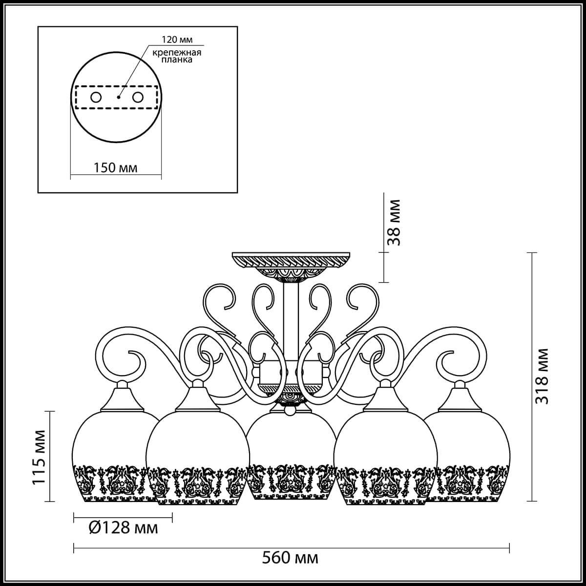 Картинка Потолочная люстра Lumion Comfi Biancopa 3505/5C