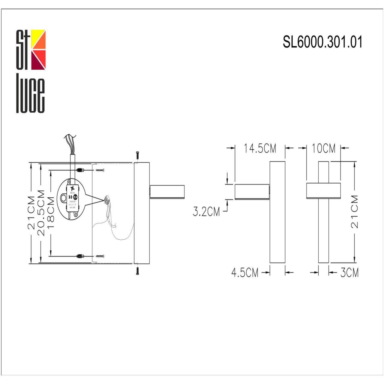 Дополнительная картинка Настенный светильник ST Luce Pances SL6000.301.01