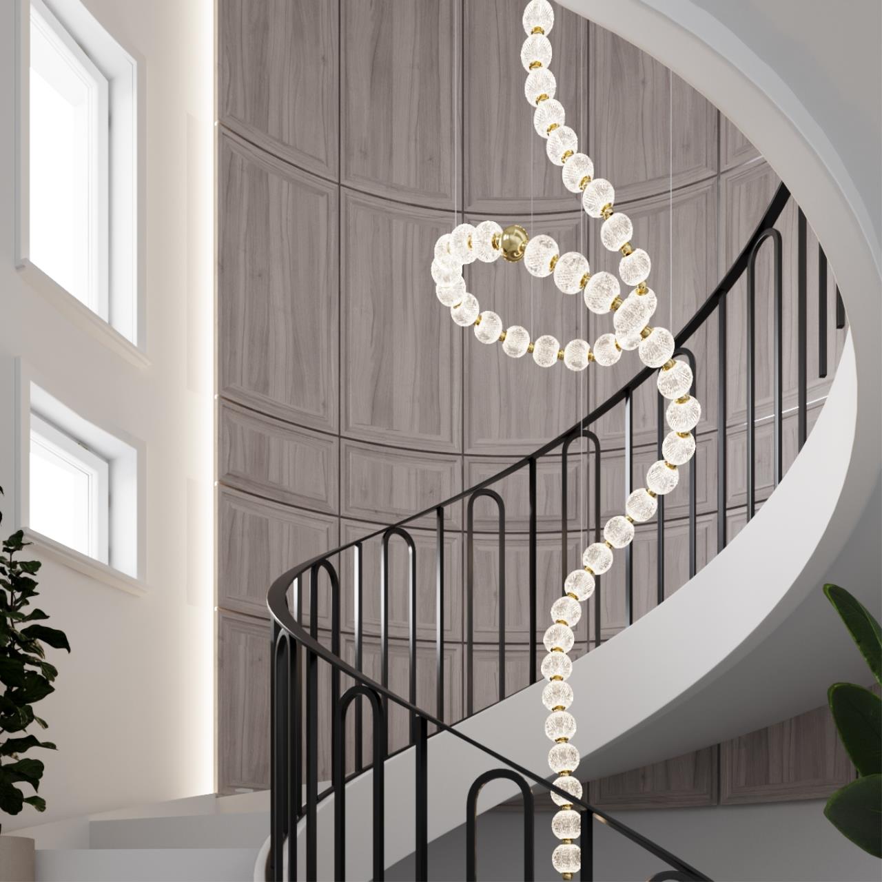 Картинка 5008/132L L-VISION ODL23 413 золотой/прозрачный/металл/акрил Люстра LED 132W 4000K 6600Лм CRYSTAL
