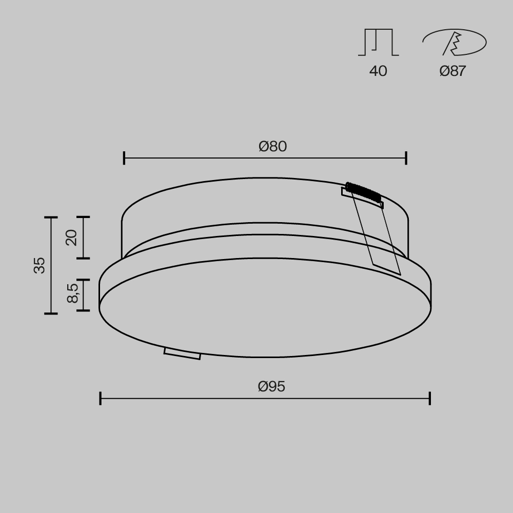 Картинка Встраиваемый светильник Technical DL067-GX53-W