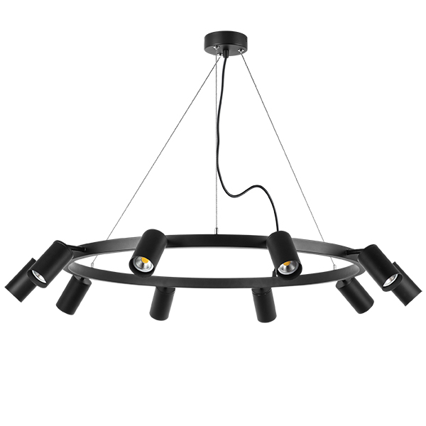 Картинка LR020370 Подвесной светильник RULLO 10х50W GU10 ЧЕРНЫЙ (571020+214437-10)