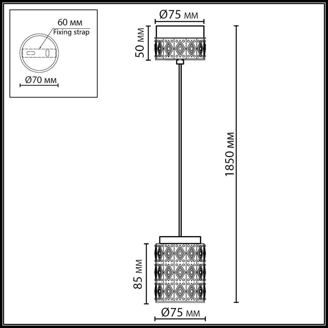 Картинка 5453/5L Odeon Light  Подвесной светильник LULU