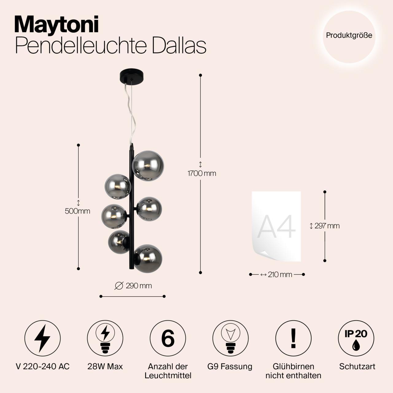 Дополнительная картинка Подвесной светильник Maytoni MOD545PL-06B