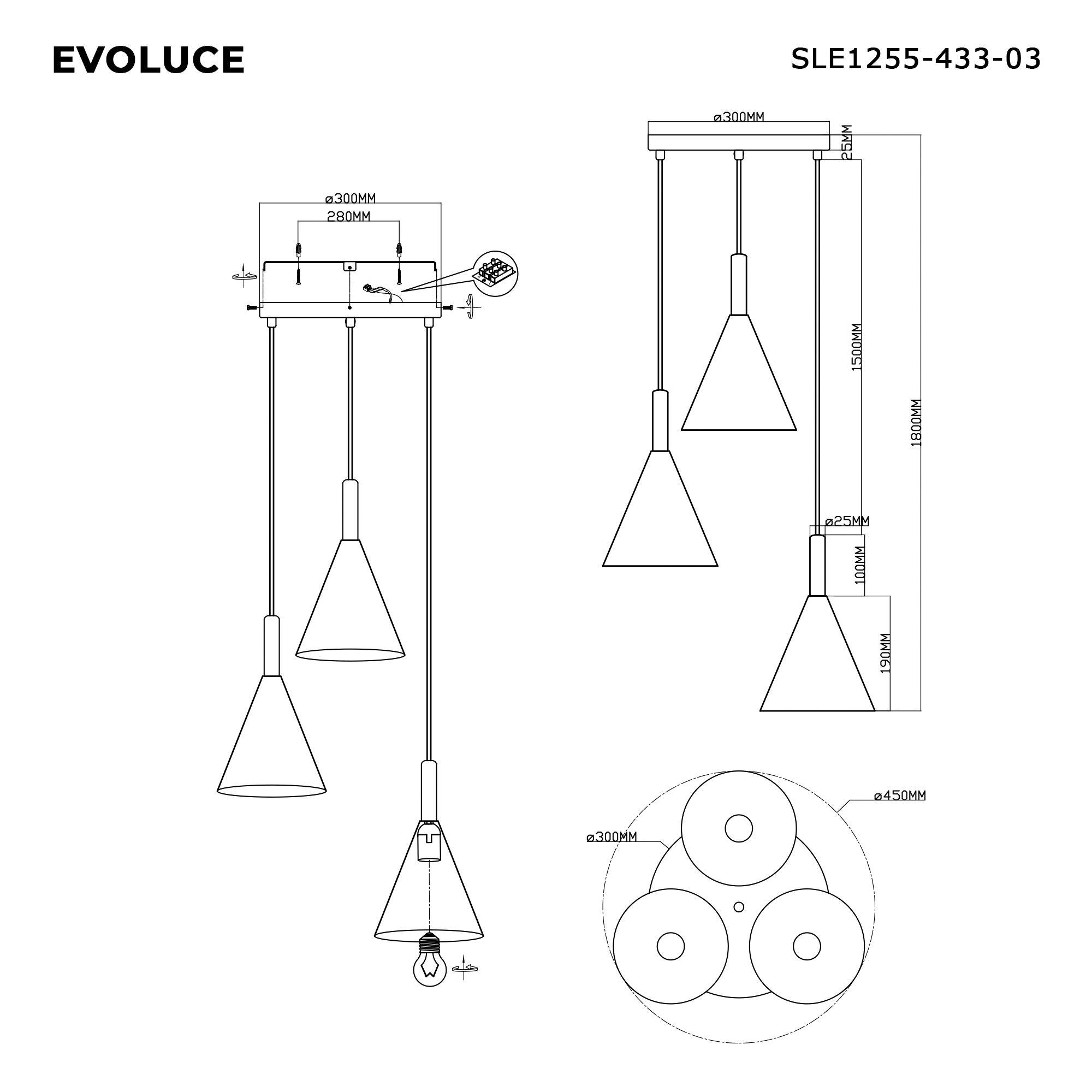Картинка SLE1255-433-03 Светильник подвесной