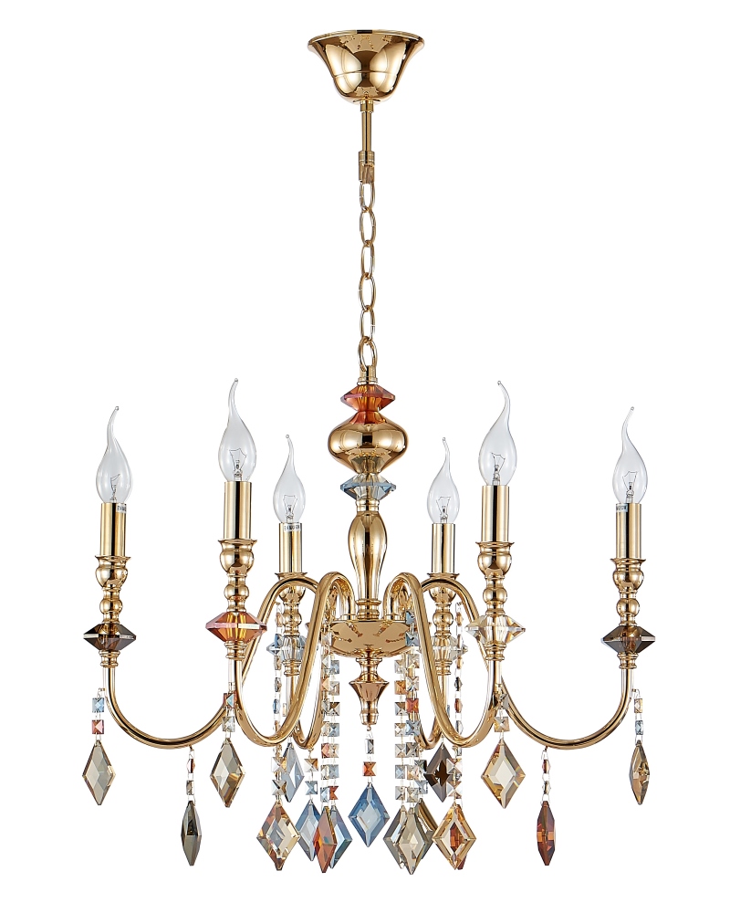 люстра crystal lux mercedes sp6 gold/color 0951/306, доставка по Казахстану 