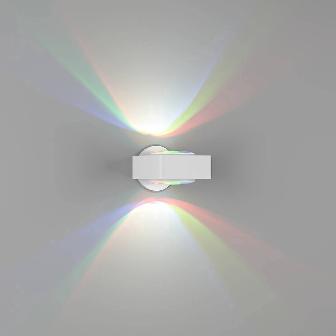 С 1 плафоном на стену Бра декор. LINSE, бел, 6Вт, K, IP20, GW-1025-6-WH-RGB, доставка по Казахстану 