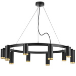 люстры lr02037587540 подвесной светильник rullo 10х50w gu10 черный (571020+214437-5+214487-5+203440-10), доставка по Казахстану 