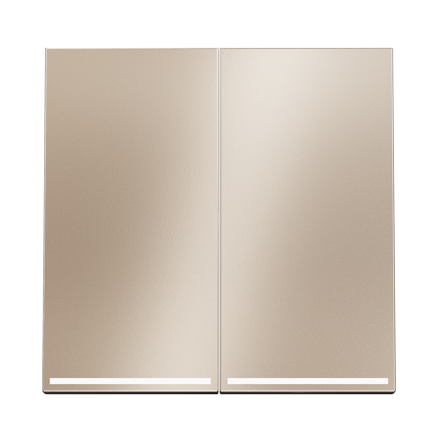 Клавиши для выключателя/переключателя двухклавишного с подсветкой, S70 Metal (платина) 