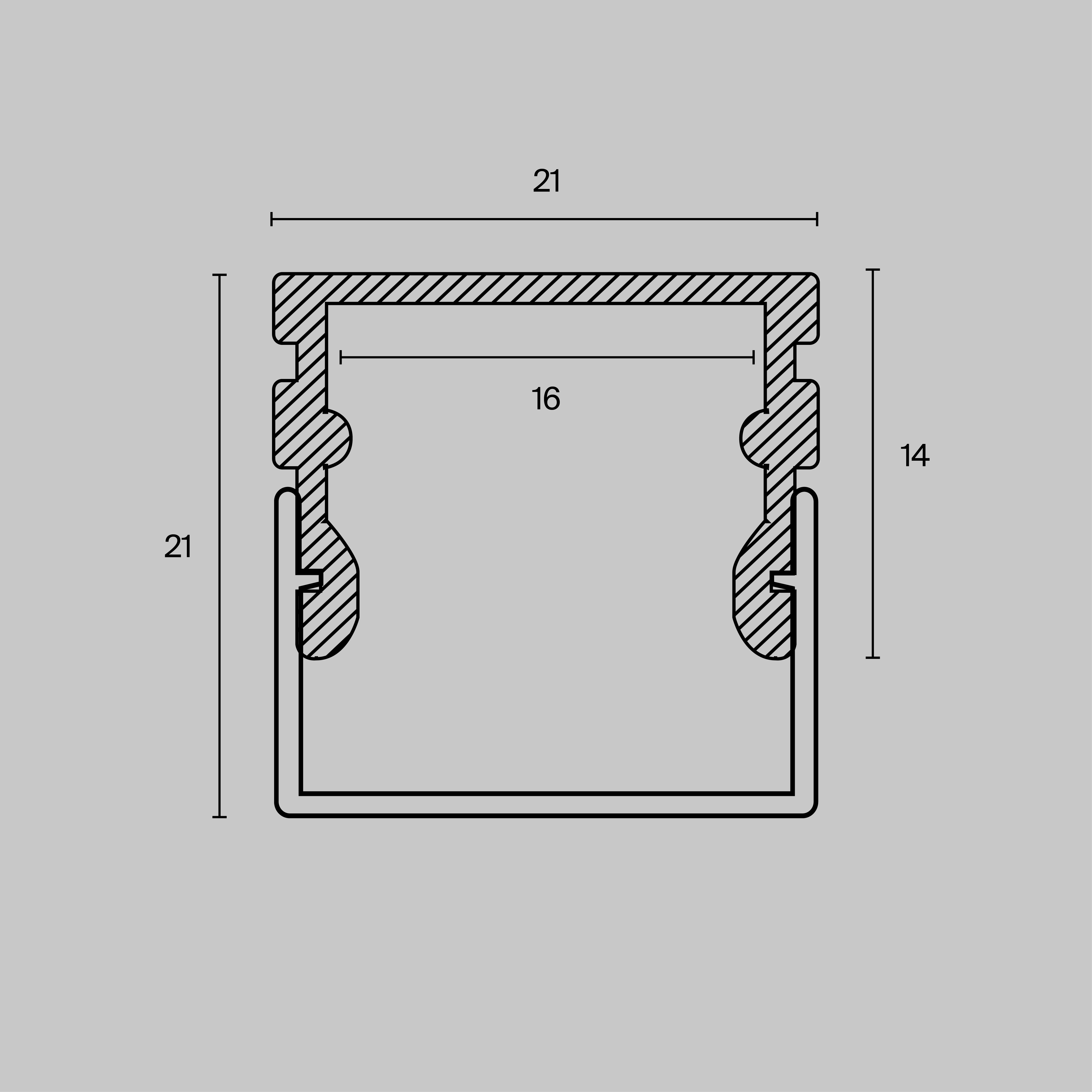 Картинка Комплектующие к светодиодной ленте Technical ALM007S-2M