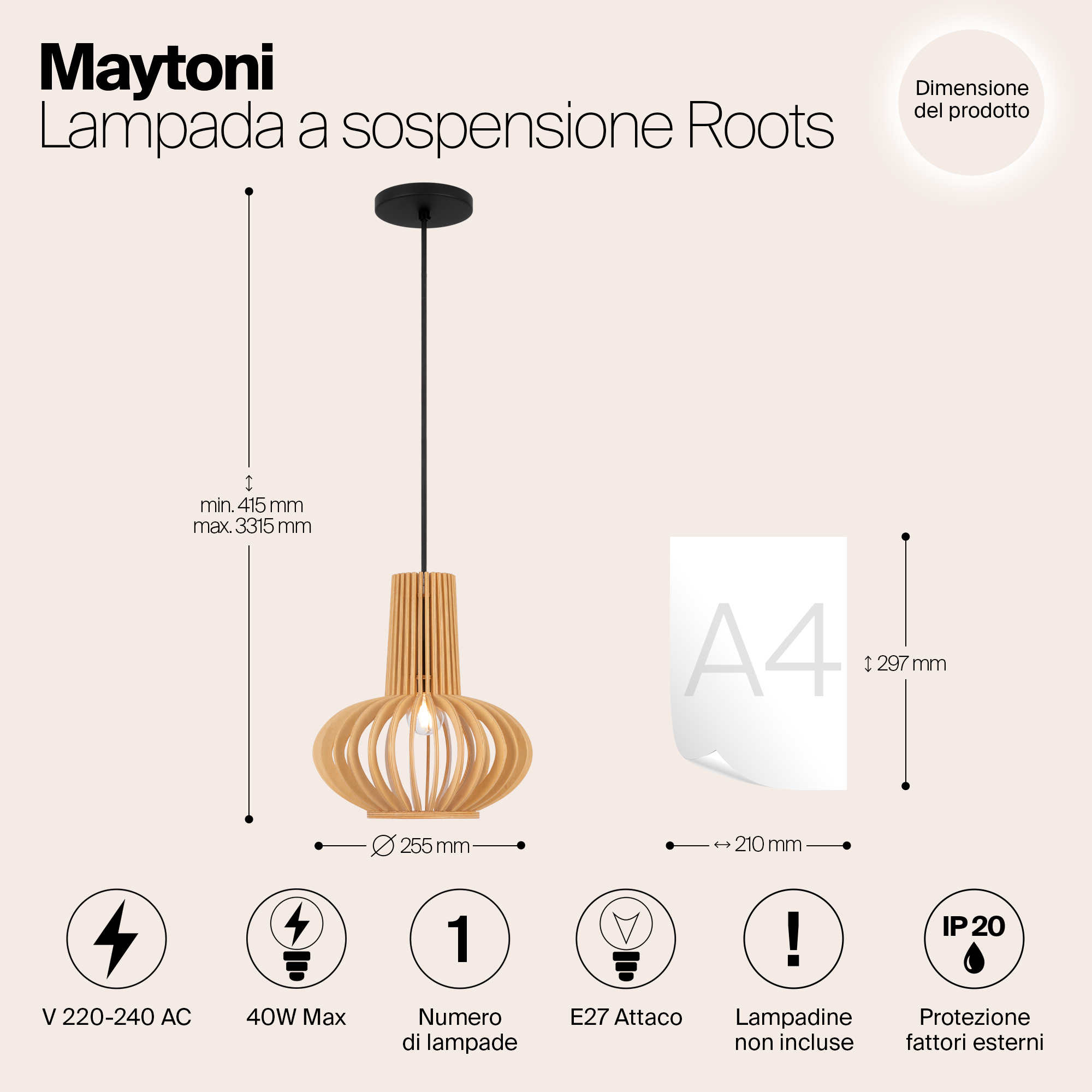 Подвесной светильник Maytoni MOD193PL-01W — фото 15