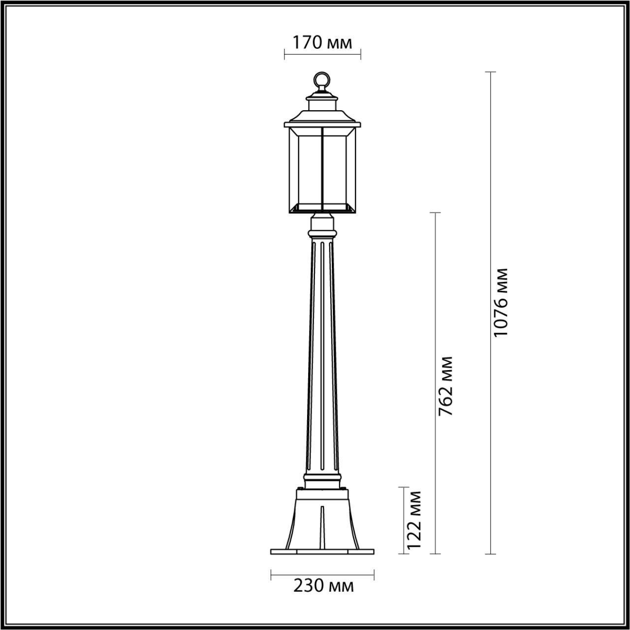 Дополнительная картинка Уличный светильник Odeon Light Nature Mavret 4961/1F