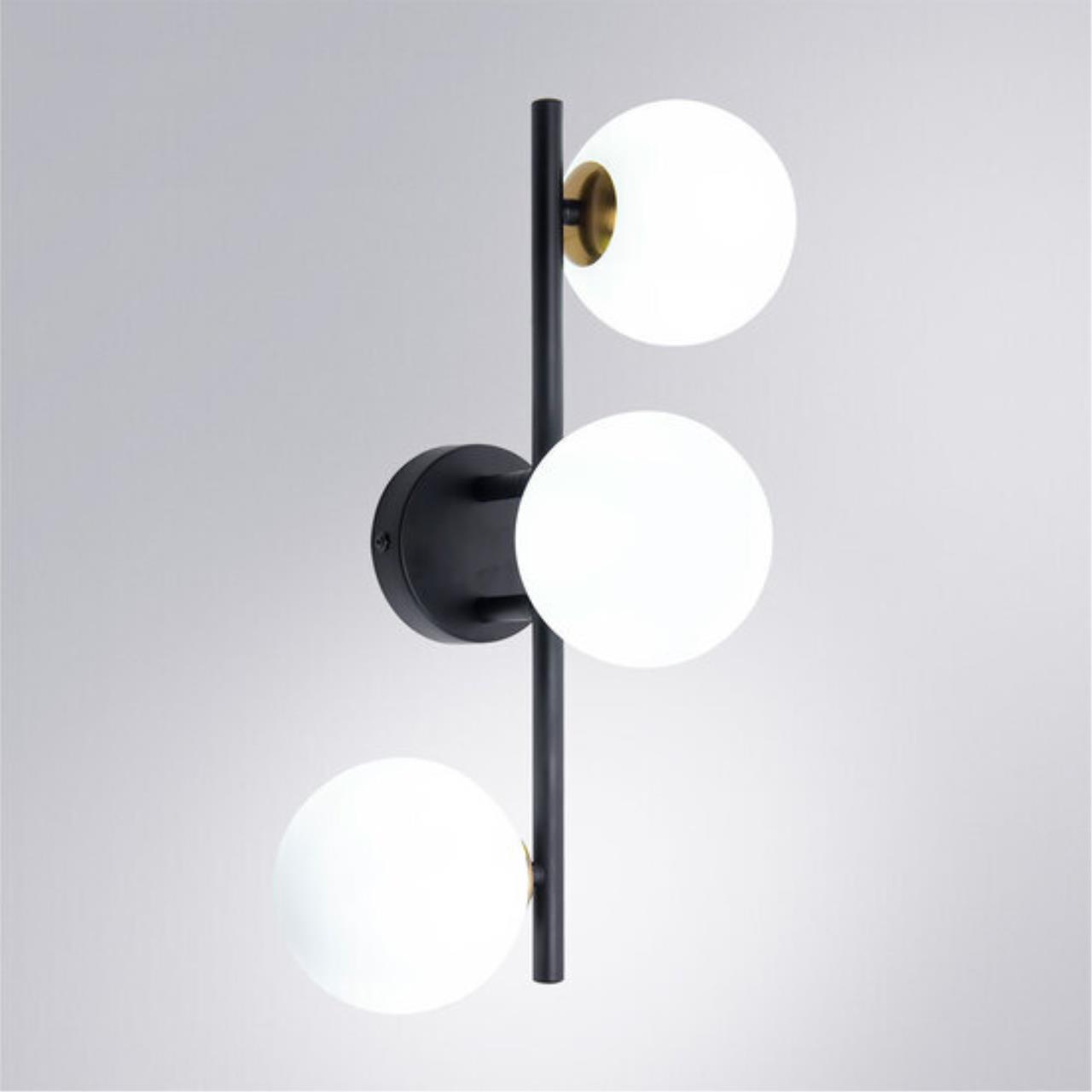 Картинка Настенный светильник Arte Lamp GEMINI A2243PL-3BK