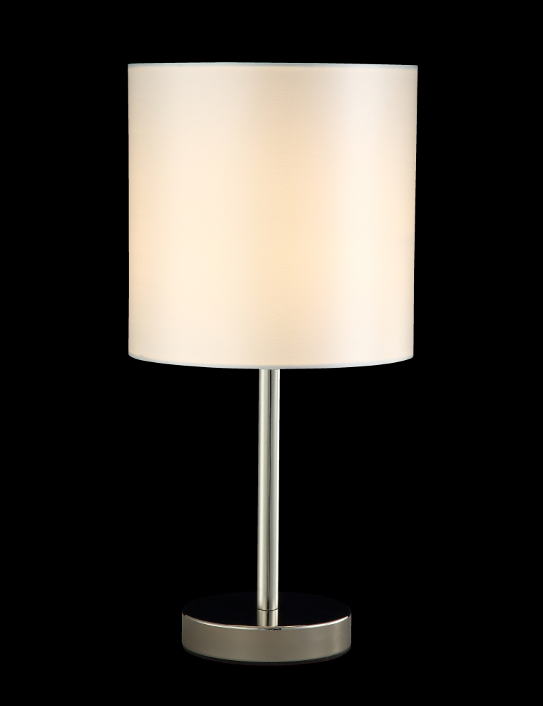 Картинка Настольная лампа Crystal Lux SERGIO LG1 NICKEL Crystal Lux 2900/501