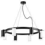 lr0183743640 подвесной светильник rullo 8х50w gu10 черный/белый (571018+214437-4+214436-4+202430-8), доставка по Казахстану 