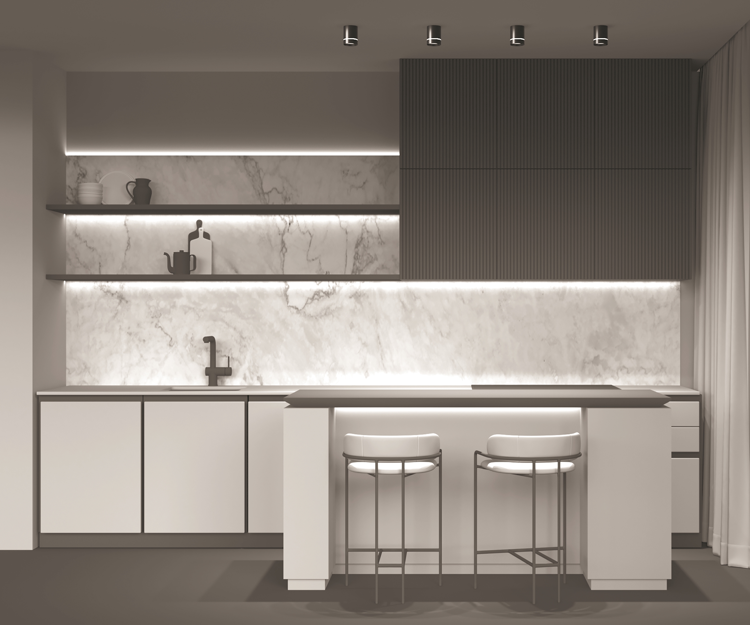 Дополнительная картинка Потолочный светильник Technical C085CL-9W3K-B