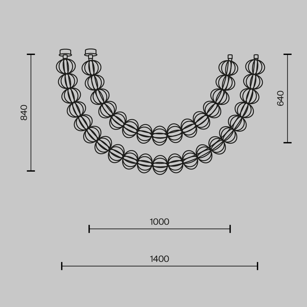 Дополнительная картинка Потолочный светильник Maytoni MOD216PL-L42G3K