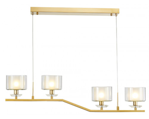 люстры newport 4400 4404/s gold , подвесной светильник, gold clear crystal clear glass , доставка по Казахстану 