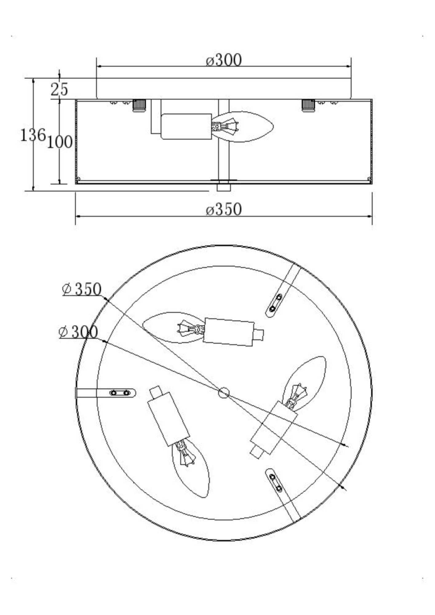 Дополнительная картинка Потолочный светильник Maytoni MOD096CL-03CH