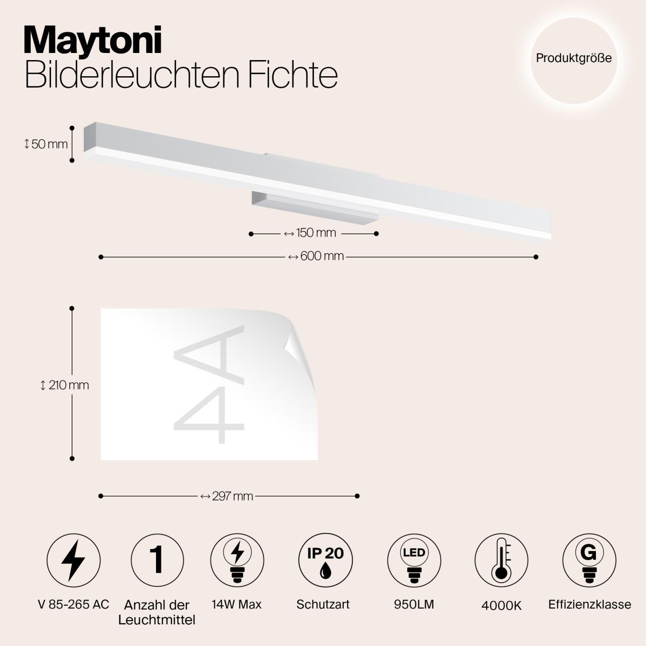 Дополнительная картинка Подсветка Maytoni MIR012WL-L14W4K