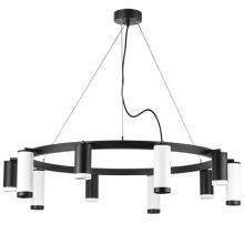 люстры lr02037586576 подвесной светильник rullo 10х50w gu10 черный/белый (571020+214437-5+214486-5+203437-5+203436-5), доставка по Казахстану 