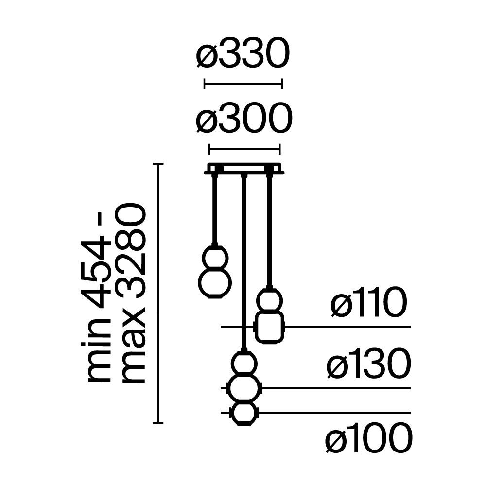 Дополнительная картинка Подвесной светильник Maytoni MOD273PL-L33CH3K