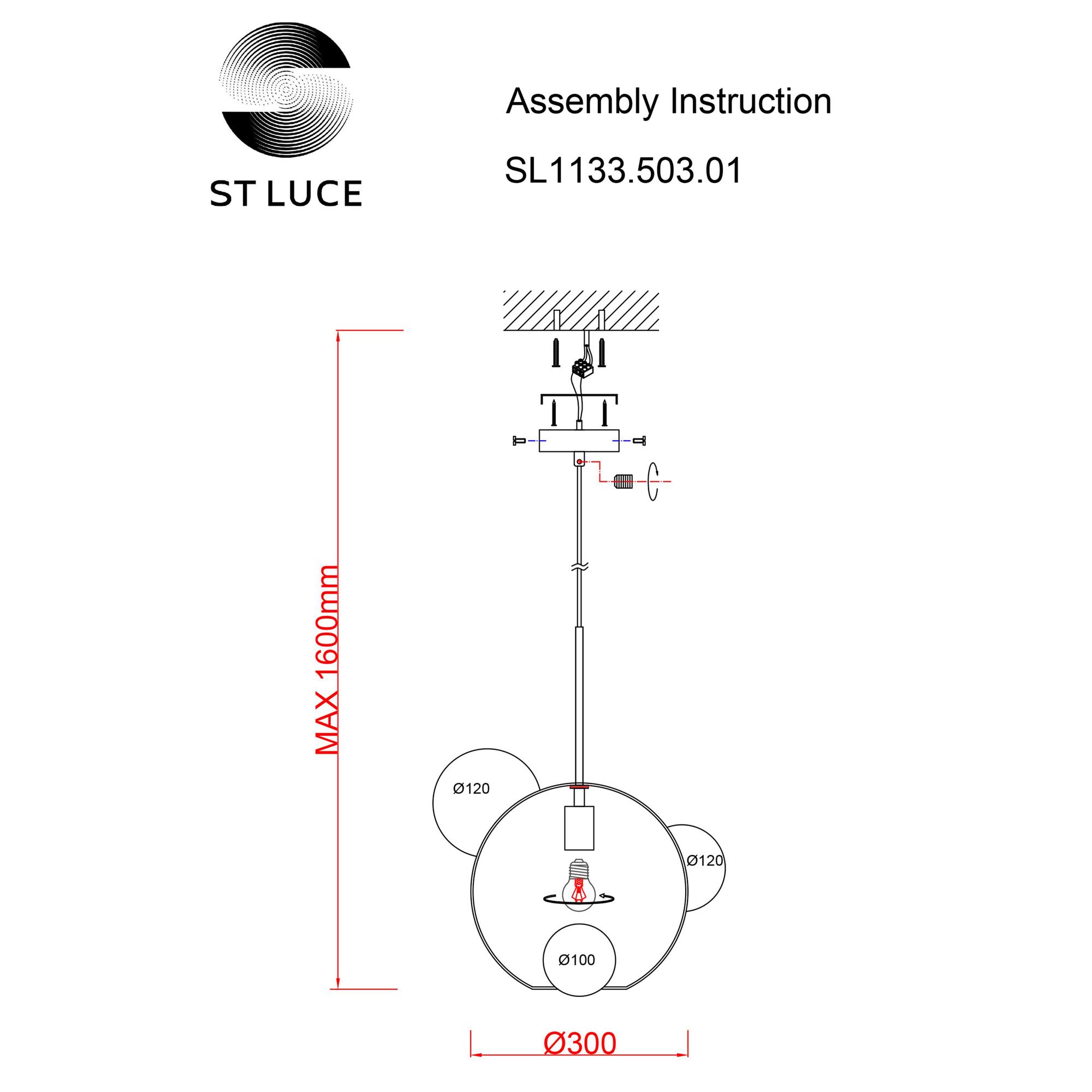 Картинка Подвесной светильник ST Luce Bopone SL1133.503.01