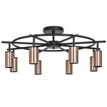 люстры lr718308 люстра rullo 8х50w gu10 черный - медь  571718 - 214430-8, доставка по Казахстану 