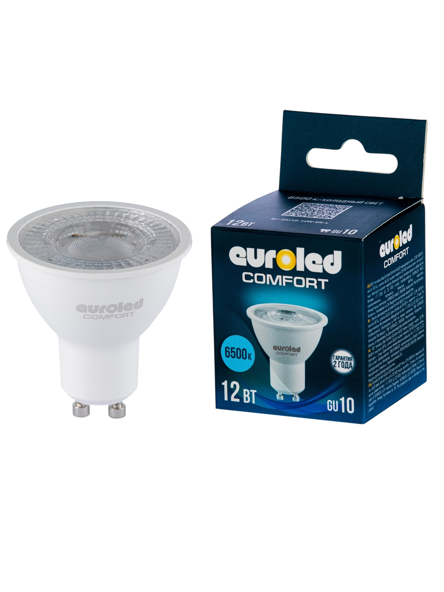 Картинка Лампа светодиодная Euroled EC-GU10-12W-6K-L