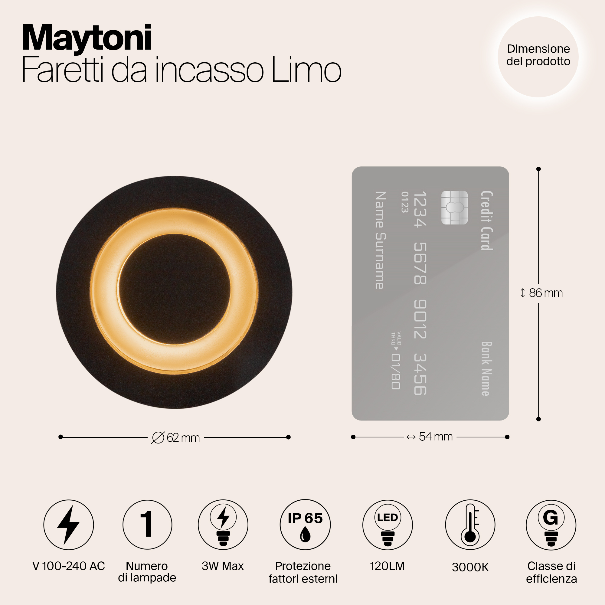 Дополнительная картинка Встраиваемый светильник Maytoni O037-L3B3K