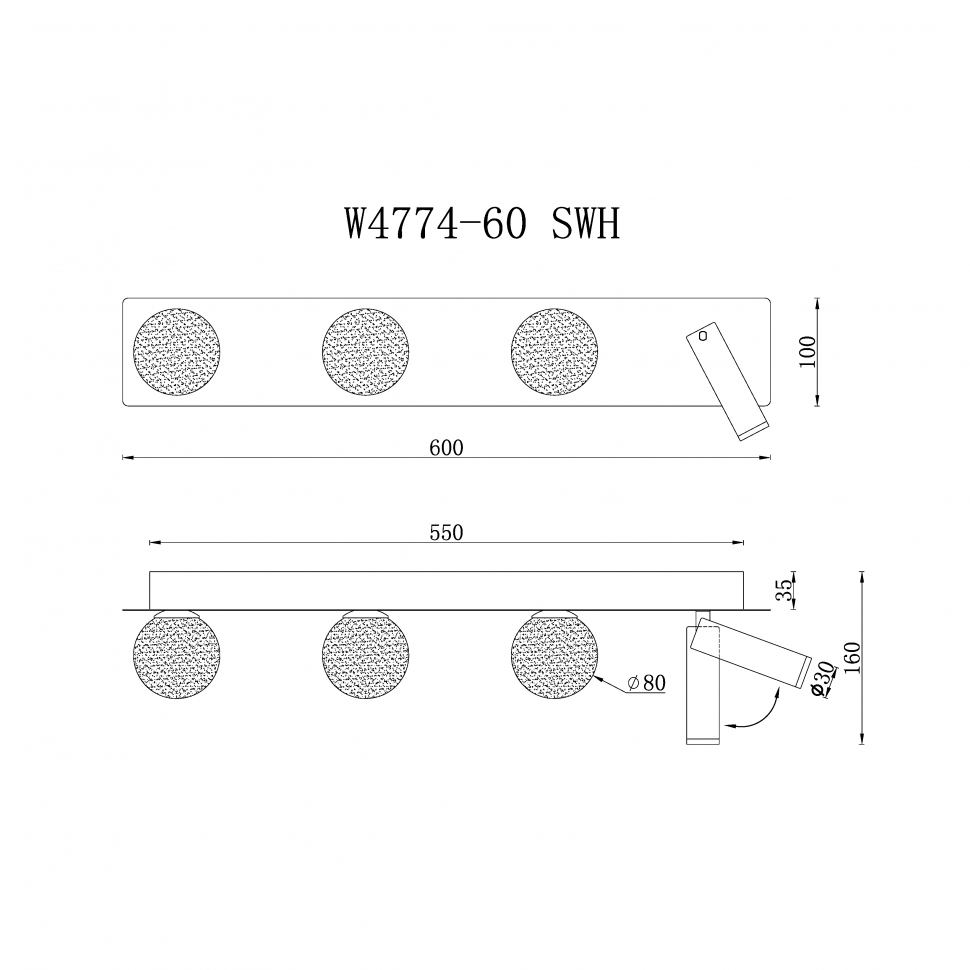 Картинка Светильник настенный iLedex Telescope iLedex W4774-60 SWH