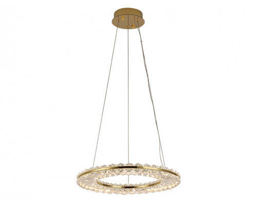 newport 8240 8241/400 gold new , подвесной светильник, gold сlear crystal d40*h3,3/250 см led strip 27w 3100k 2970lm, доставка по Казахстану 