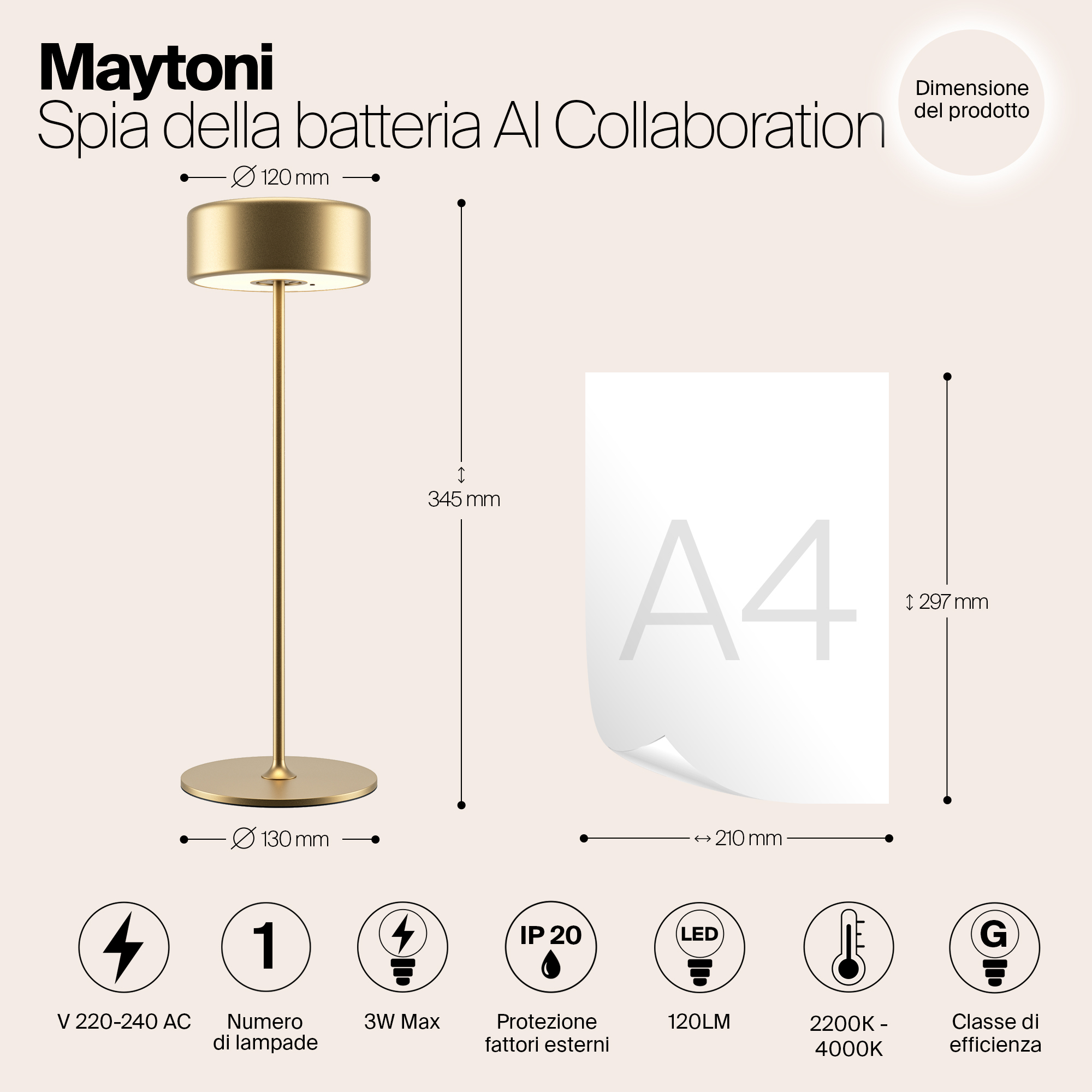 Картинка Аккумуляторный светильник Maytoni MOD229TL-L3G3K2
