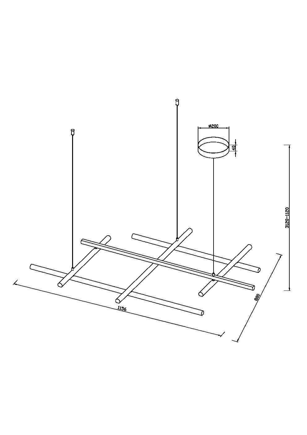 Дополнительная картинка Подвесной светильник Maytoni MOD278PL-L86G3K
