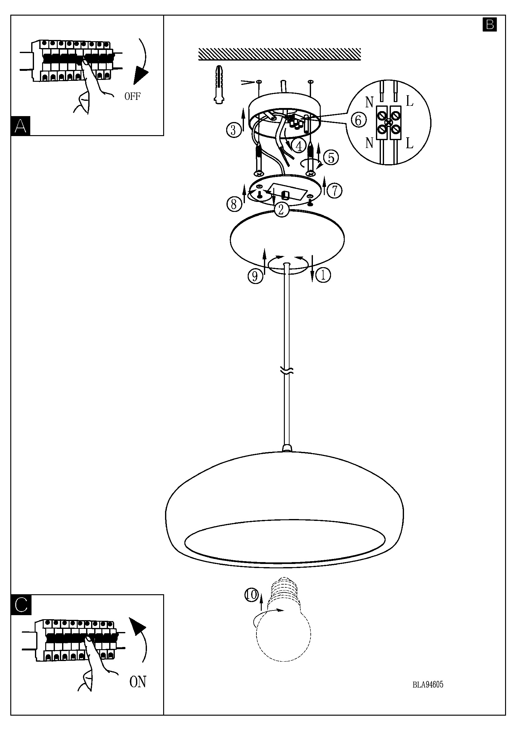 Картинка Подвесной светильник Eglo Mogano 1 94605