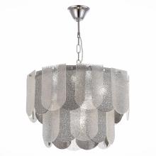 люстры sle1125-103-07 светильник подвесной хром/прозрачно-дымчатый e14 7*40w erzo, доставка по Казахстану 