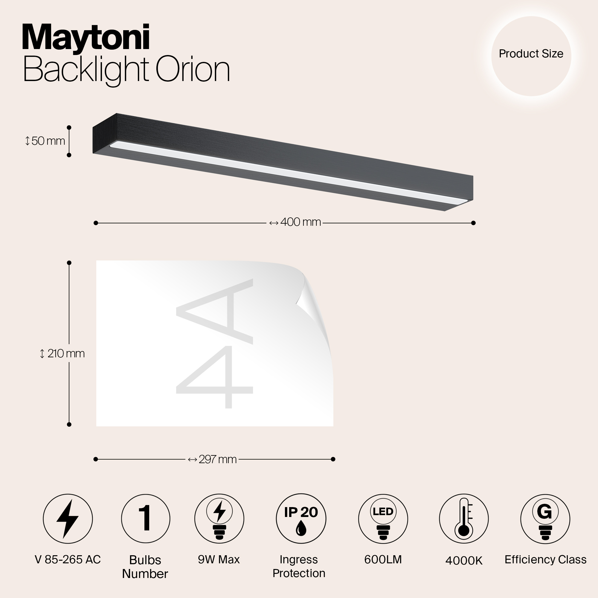 Картинка Подсветка Maytoni MIR011WL-L9B4K