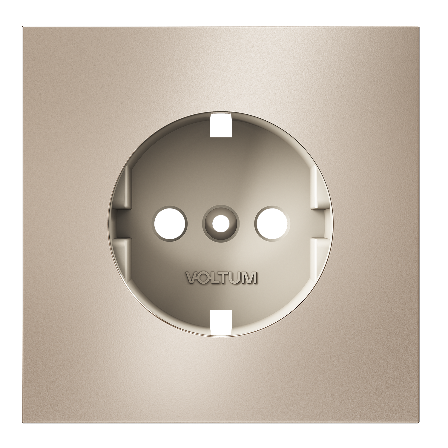 Картинка Накладка для розетки с заземлением, S70 Metal (платина)